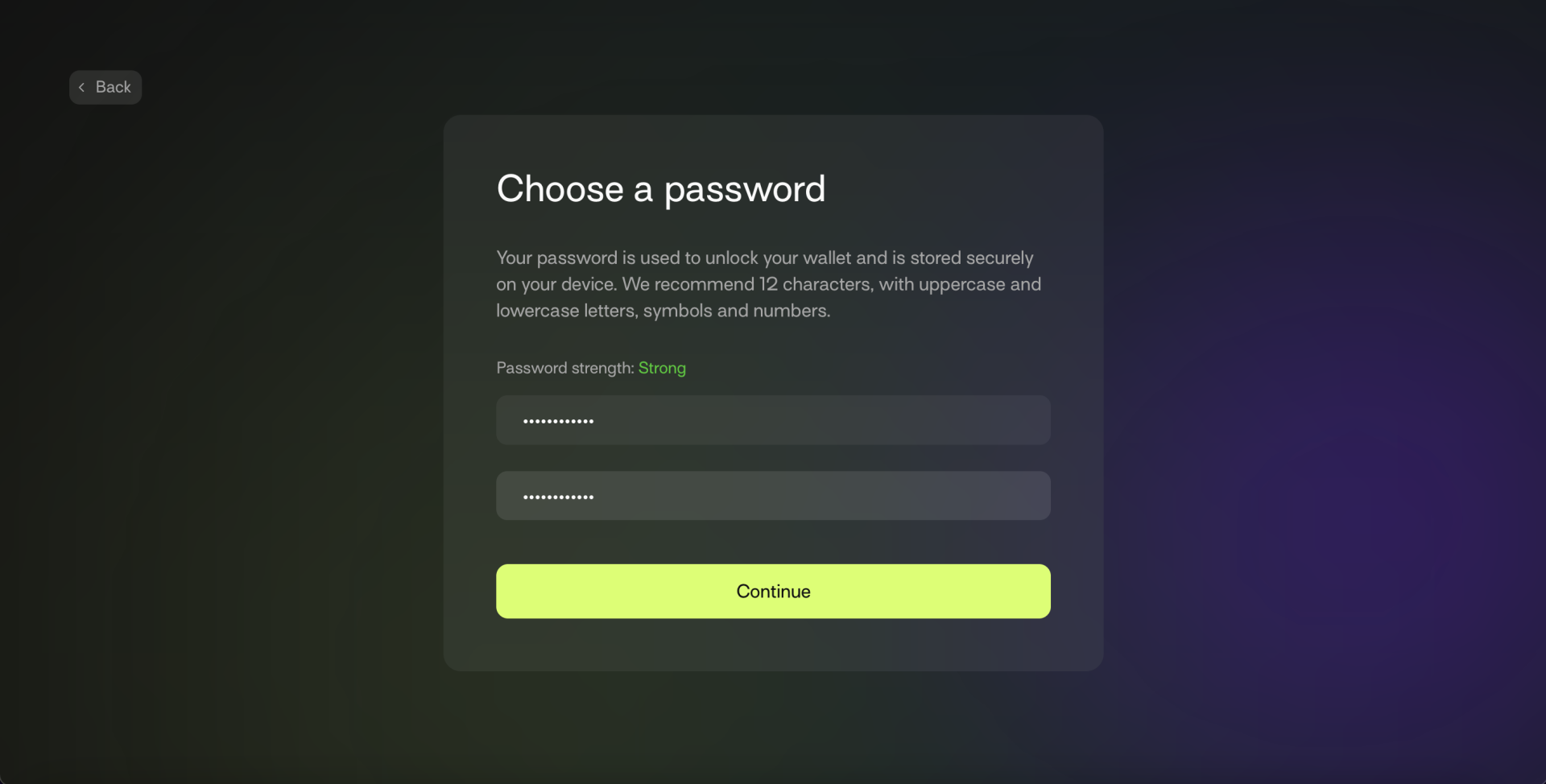 Choose a Password